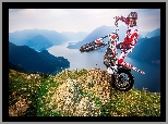 Motocross, Góry, Motocykl Beta EVO 300 2-Stroke, Mężczyzna, Rzeka